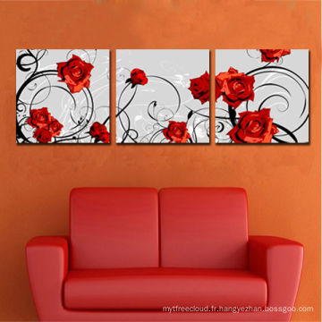 Remise Split 3pices Flower Rose Canvas Printing